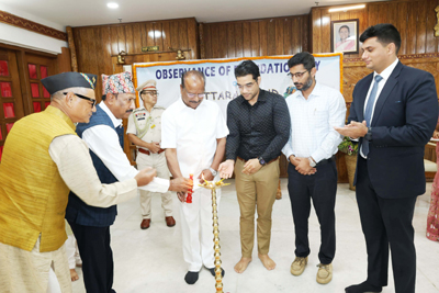 Governor Indrasena Reddy Nallu participated in the foundation day celebration of Uttarakhand at Raj Bhavan in Agartala on November 9.